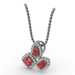 New Fana Never Dull Your Shine Ruby and Diamond Pendant