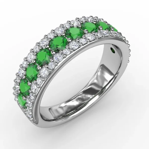 Best Fana No One Like You Emerald and Diamond Ring