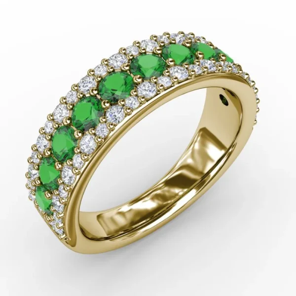 Best Fana No One Like You Emerald and Diamond Ring