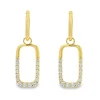 Clearance Kelley Collection Open Rectangle Diamond Earrings