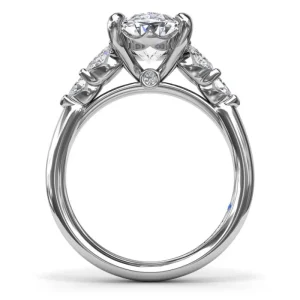 Discount Fana Oval Diamond Engagement Ring with Marquise Side Stones