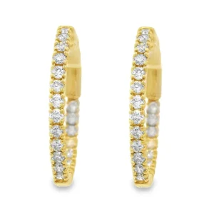 New Kelley Collection Oval Diamond Hoop Earrings