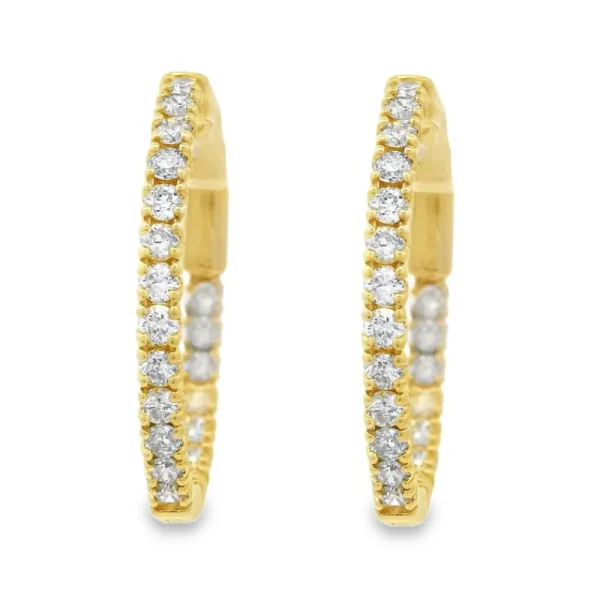 New Kelley Collection Oval Diamond Hoop Earrings