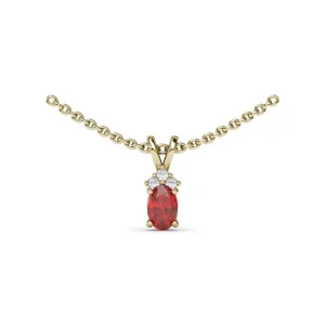 Outlet Fana Oval Ruby and Diamond Pendant