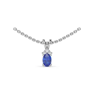 Discount Fana Oval Sapphire and Diamond Pendant