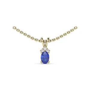 Discount Fana Oval Sapphire and Diamond Pendant