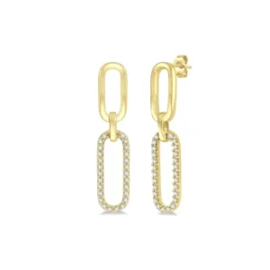 Fashion Kelley Collection Paperclip Diamond Earrings