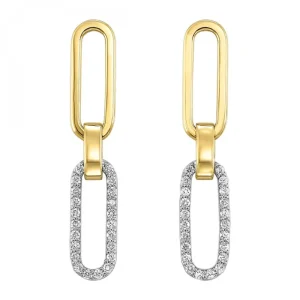 Hot Kelley Collection Paperclip Diamond Earrings