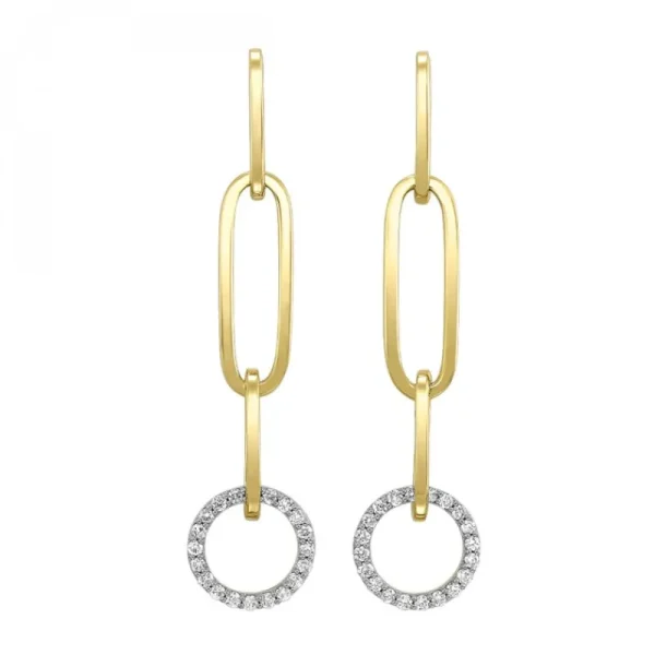 Best Kelley Collection Paperclip Diamond Earrings