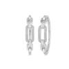 Hot Kelley Collection Paperclip Diamond Hoop Earrings