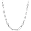 Online Kelley Collection Paperclip Diamond Station Necklace