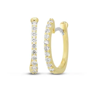 Best Roberto Coin Pave Diamond Huggy Earrings