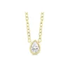 Sale Kelley Collection Pear Shape Bezel Set Petite Diamond Fashion Pendant