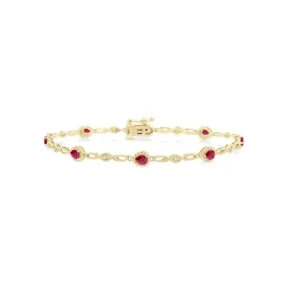 Best Kelley Collection Pear Shape Gemstone & Diamond Fashion Bracelet