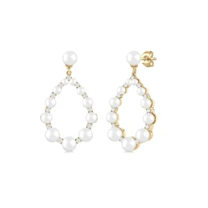 Outlet Kelley Collection Pearl & Diamond Earrings