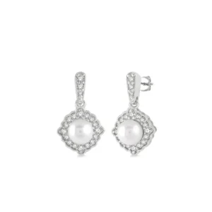 Discount Kelley Collection Pearl & Diamond Earrings