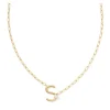 Clearance Kendra Scott Pearl Gold Letter S Short Pendant Necklace in Freshwater Cultured Pearl