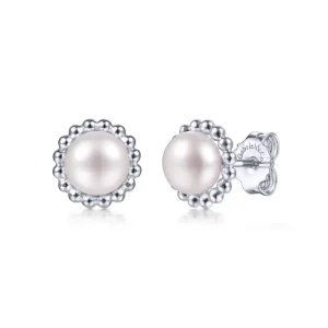 Fashion Gabriel & Co Pearl Stud Earrings