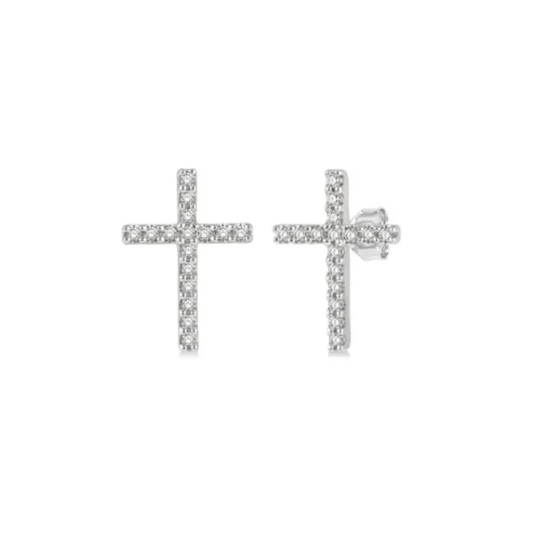 Outlet Kelley Collection Petite Diamond Cross Stud Earrings