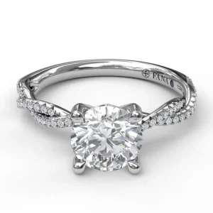 Discount Fana Petite Diamond Twist Engagement Ring