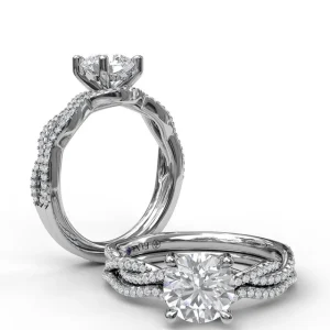 Discount Fana Petite Diamond Twist Engagement Ring