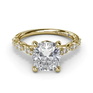 Discount Fana Petite Pave Diamond Engagement Ring