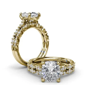 Discount Fana Petite Pave Diamond Engagement Ring