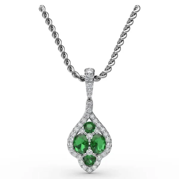 New Fana Precious Emerald and Diamond Pendant