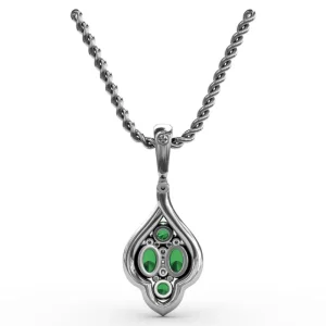 New Fana Precious Emerald and Diamond Pendant