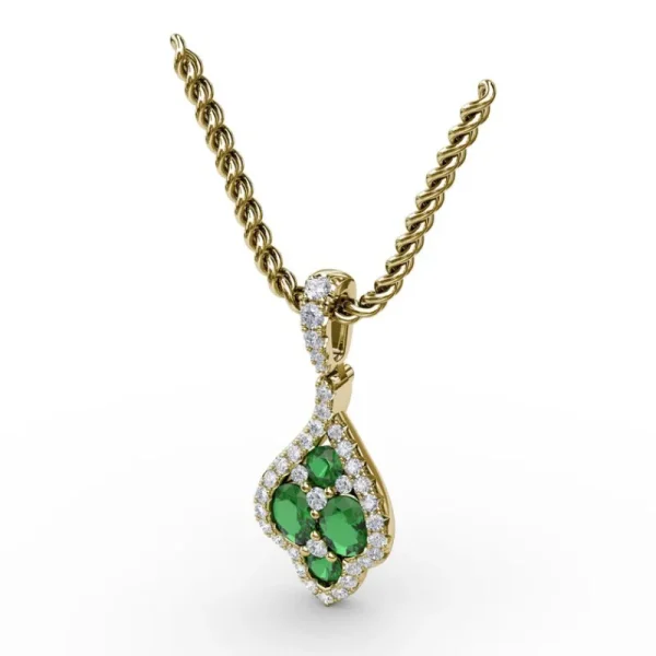 New Fana Precious Emerald and Diamond Pendant