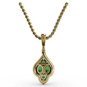 New Fana Precious Emerald and Diamond Pendant