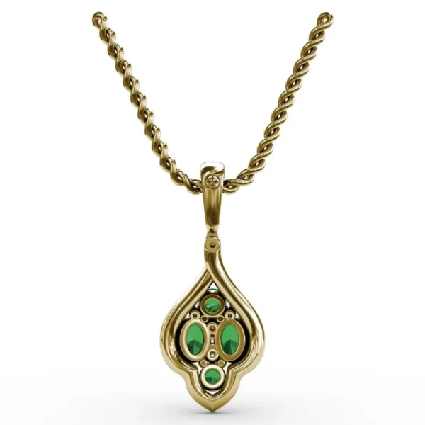 New Fana Precious Emerald and Diamond Pendant