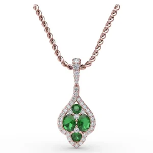 New Fana Precious Emerald and Diamond Pendant