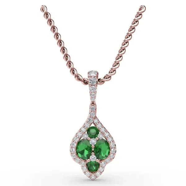 New Fana Precious Emerald and Diamond Pendant