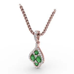 New Fana Precious Emerald and Diamond Pendant