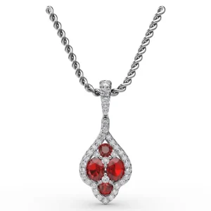 Discount Fana Precious Ruby and Diamond Pendant