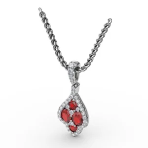 Discount Fana Precious Ruby and Diamond Pendant