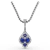 Fashion Fana Precious Sapphire and Diamond Pendant