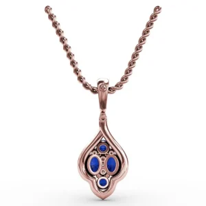 Fashion Fana Precious Sapphire and Diamond Pendant