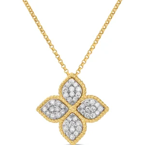 Online Roberto Coin Princess Flower Large Diamond Flower Necklace