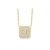 Sale Kelley Collection Princess Shape Petite Halo Diamond Pendant