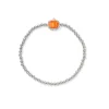 Online Kendra Scott Pumpkin Silver Stretch Bracelet in Orange Mother-of-Pearl