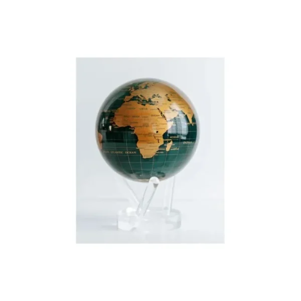 New Mova Globes 8.5" Green & Gold Globe