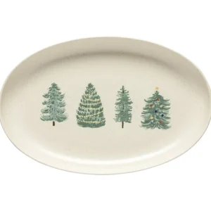 Best Casafina Living 16" Oval Platter Pacifica - Christmas Tree