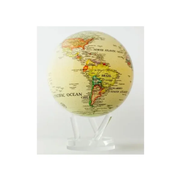 Best Mova Globes 8.5" Political Map Yellow Globe