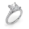 Best Fana Radiant Diamond Engagement Ring with Graduated Shank