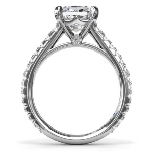 Best Fana Radiant Diamond Engagement Ring with Graduated Shank