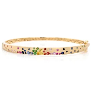 Online Dilamani Rainbow Sapphire & Tsavorite Bangle