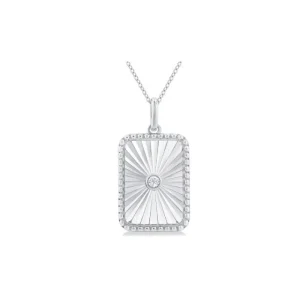 Discount Kelley Collection Rectangle Medallion Diamond Pendant