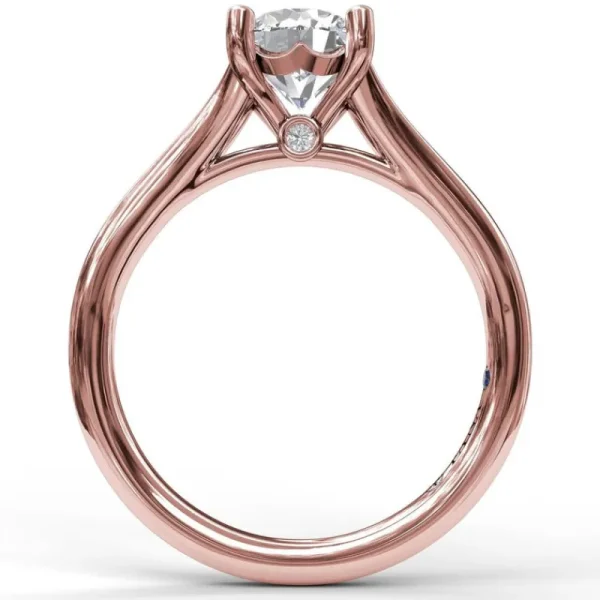 Sale Fana Round Cut Solitaire With Delicate Split Band